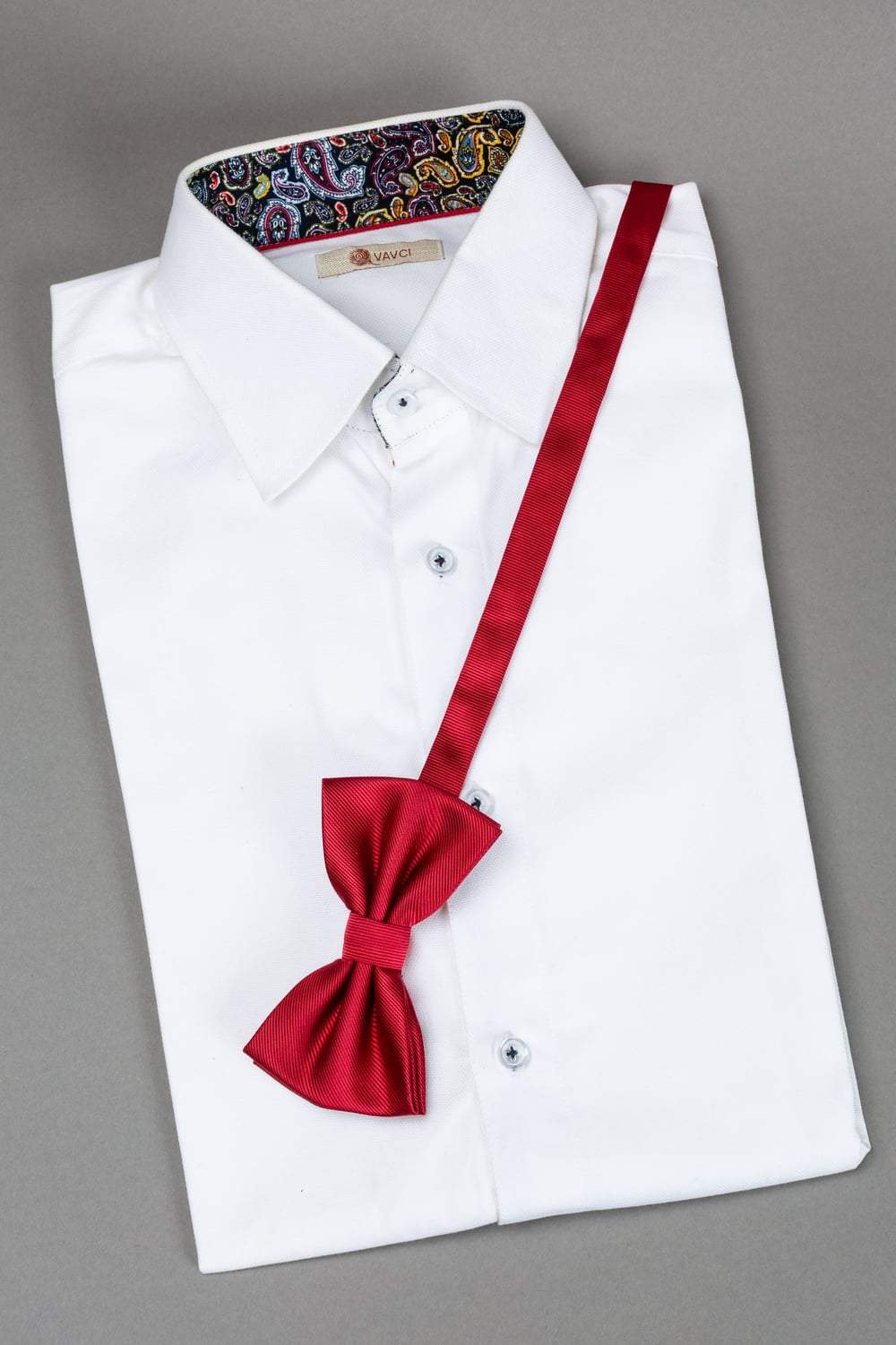 Red Satin Pre-Tied Bow Tie