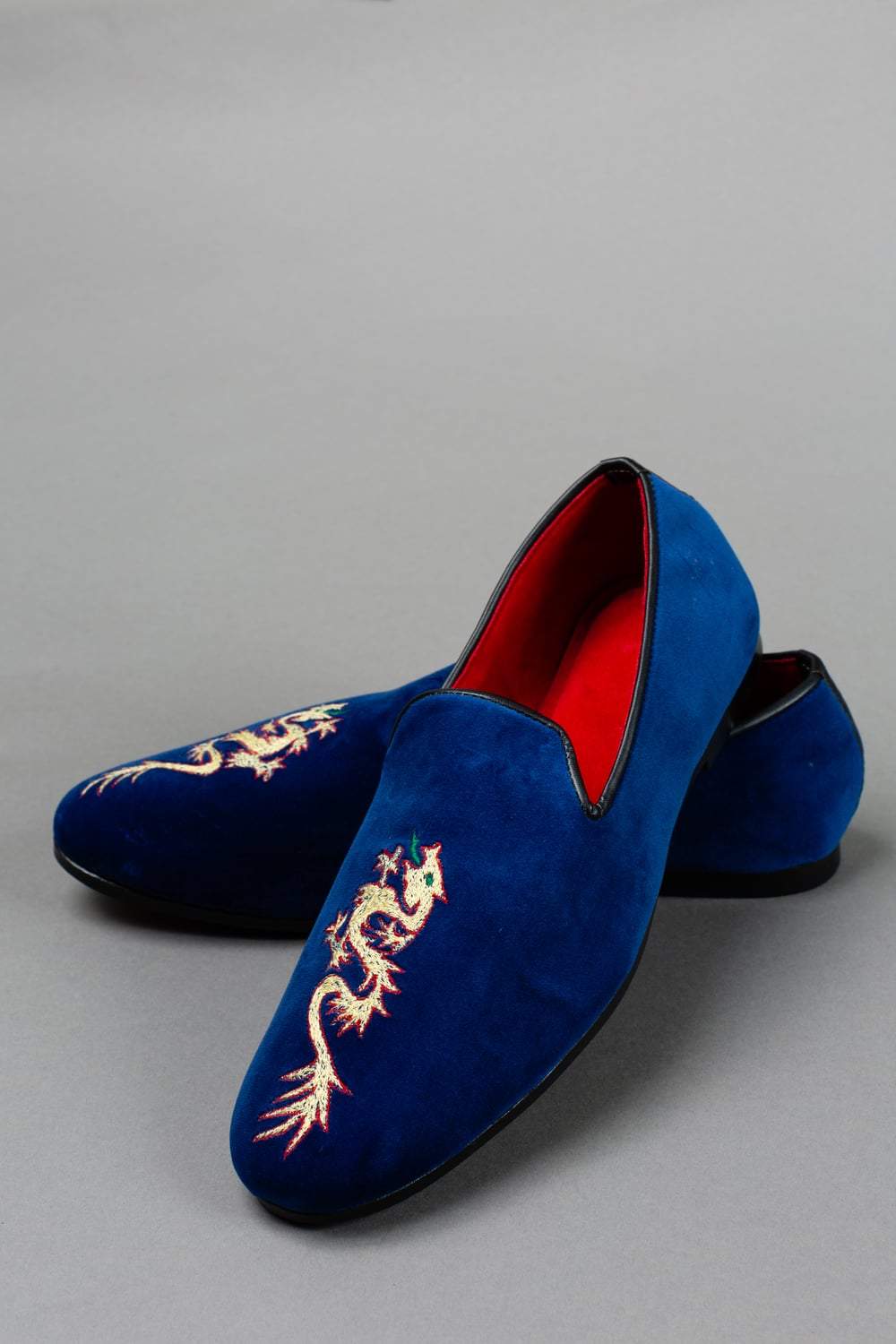 Royal Blue Embroidered Shoe