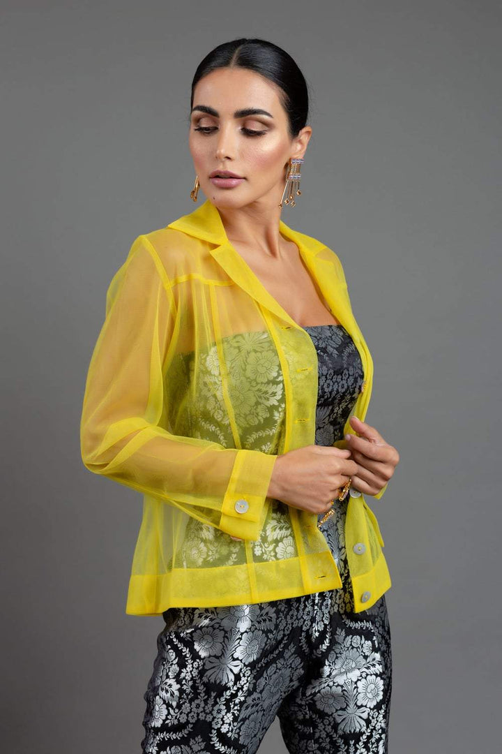 Spring Yellow Tulle Jacket