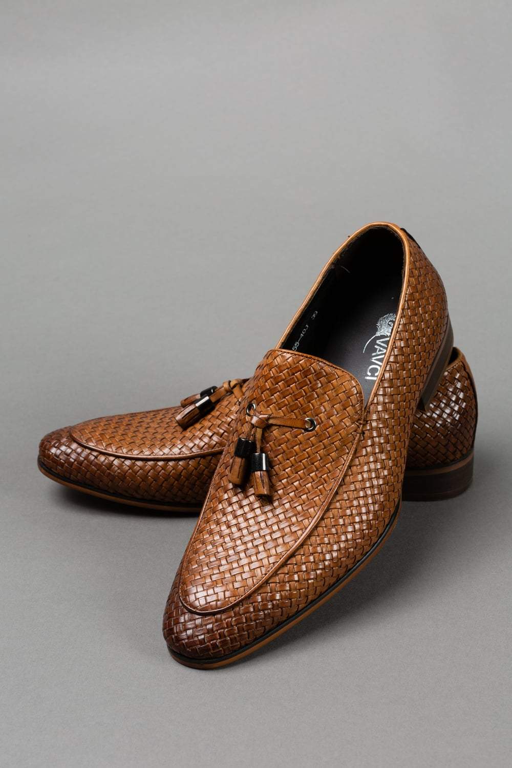 Tan Shaded Woven Shoes