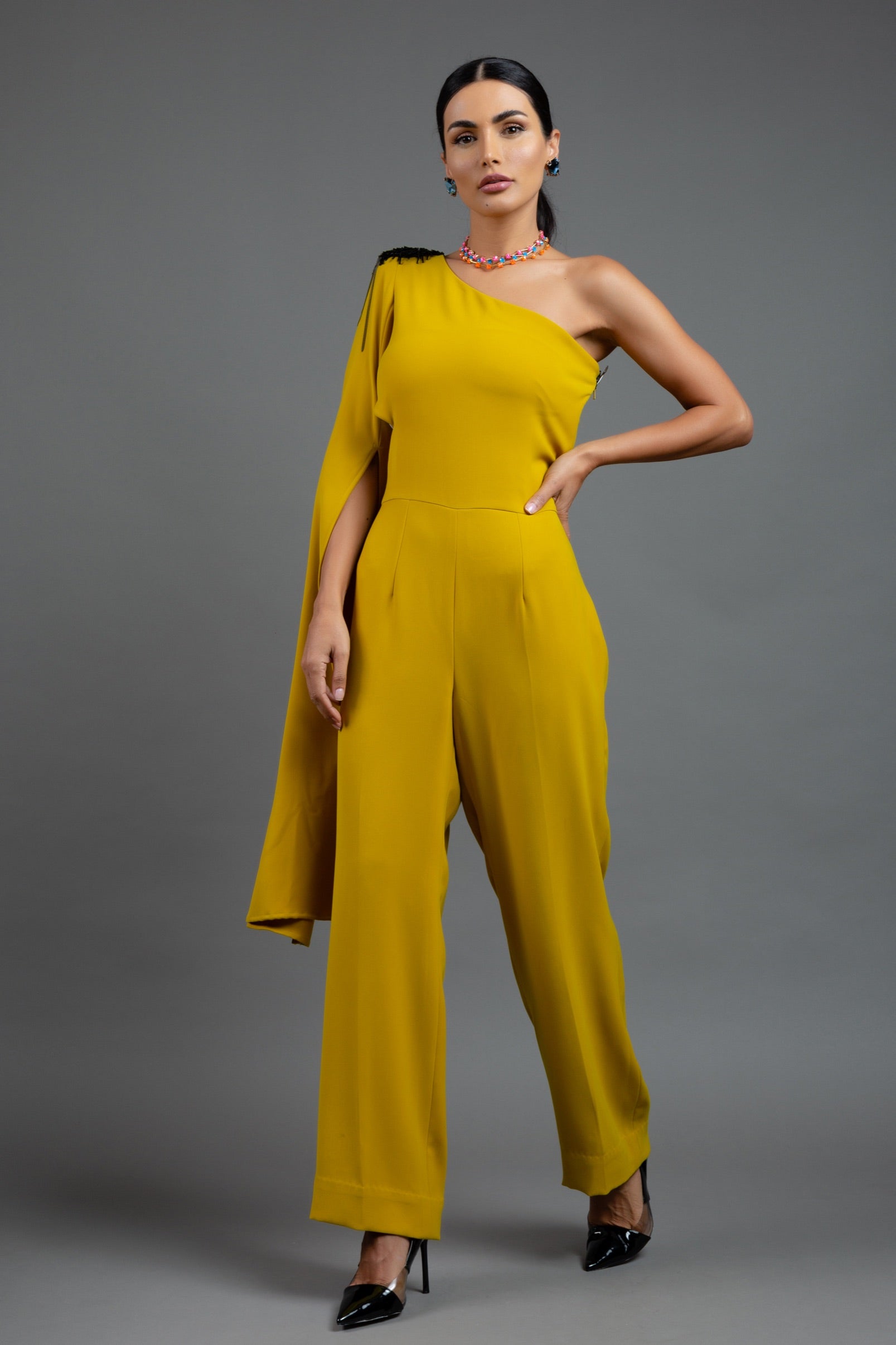 Mustard jumpsuit new look online