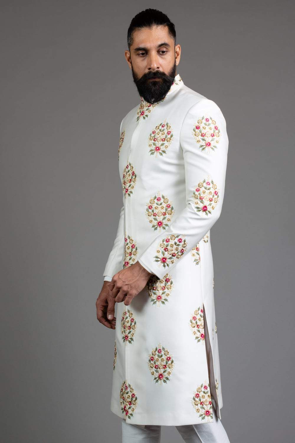 White Embroidered Sherwani