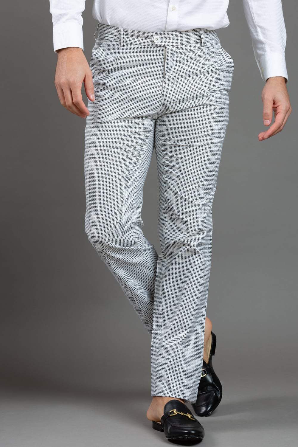 White Printed Trouser