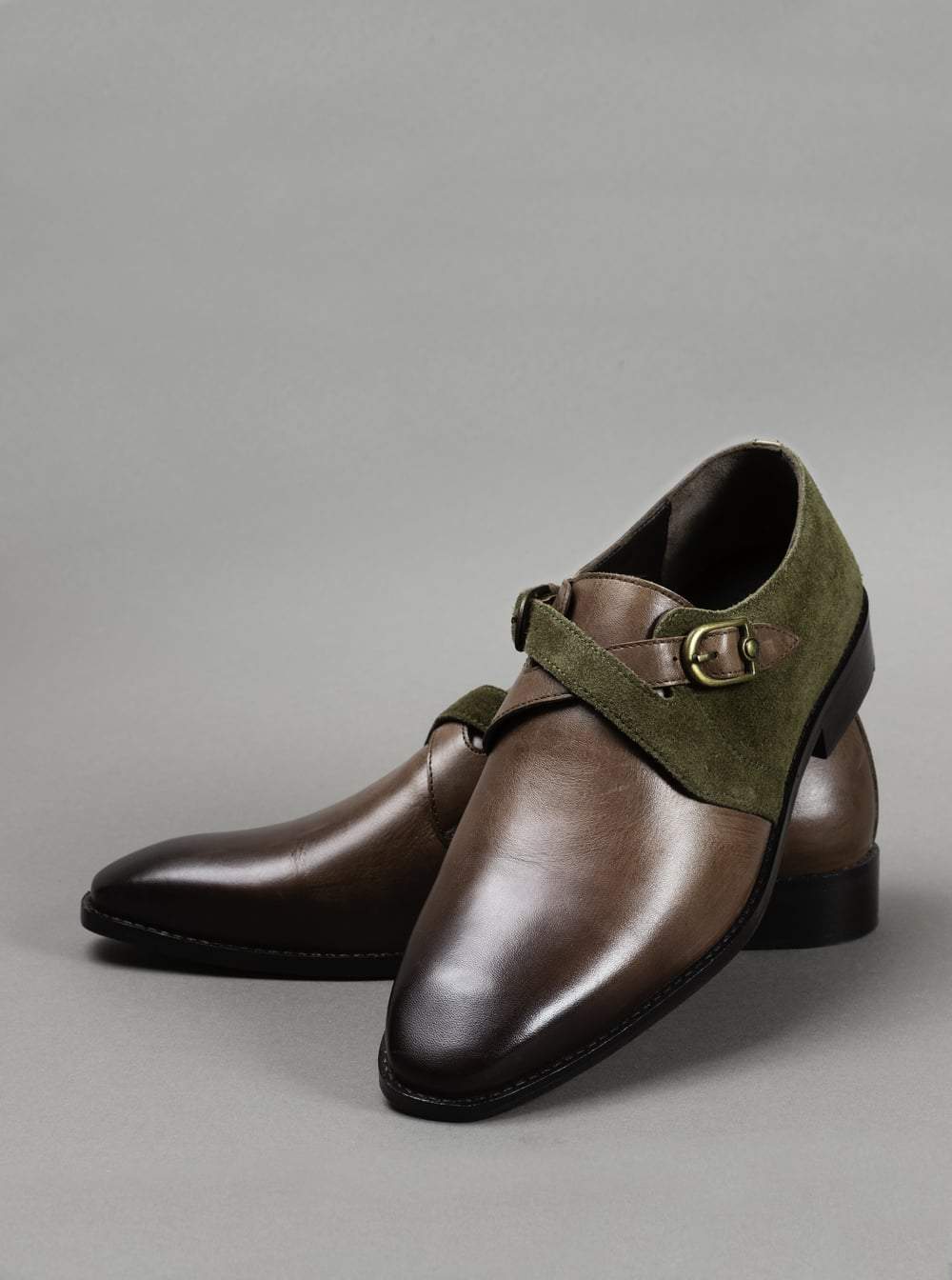 Wine And Olive Green Bespoke Shoes