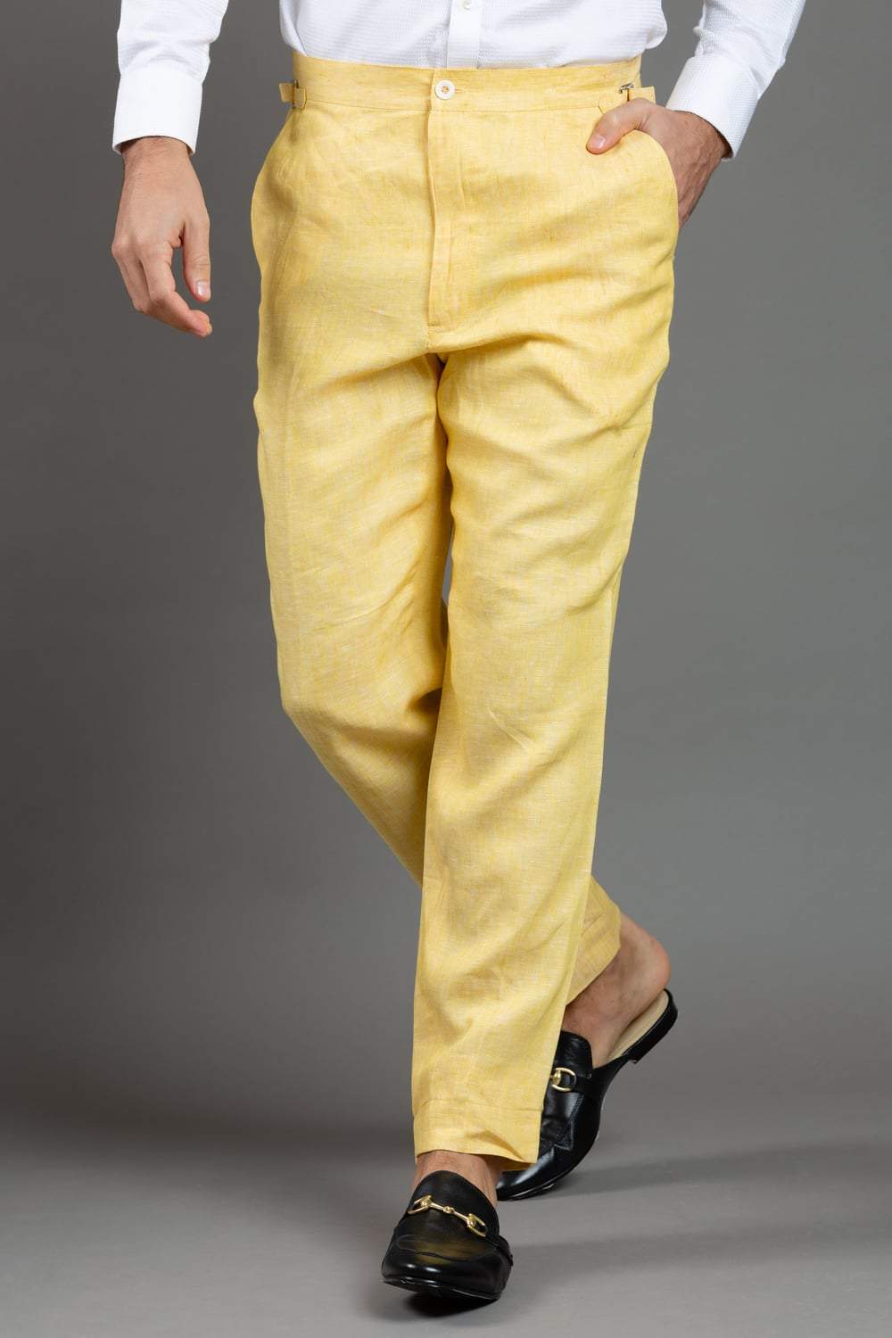 Yellow Linen Trouser